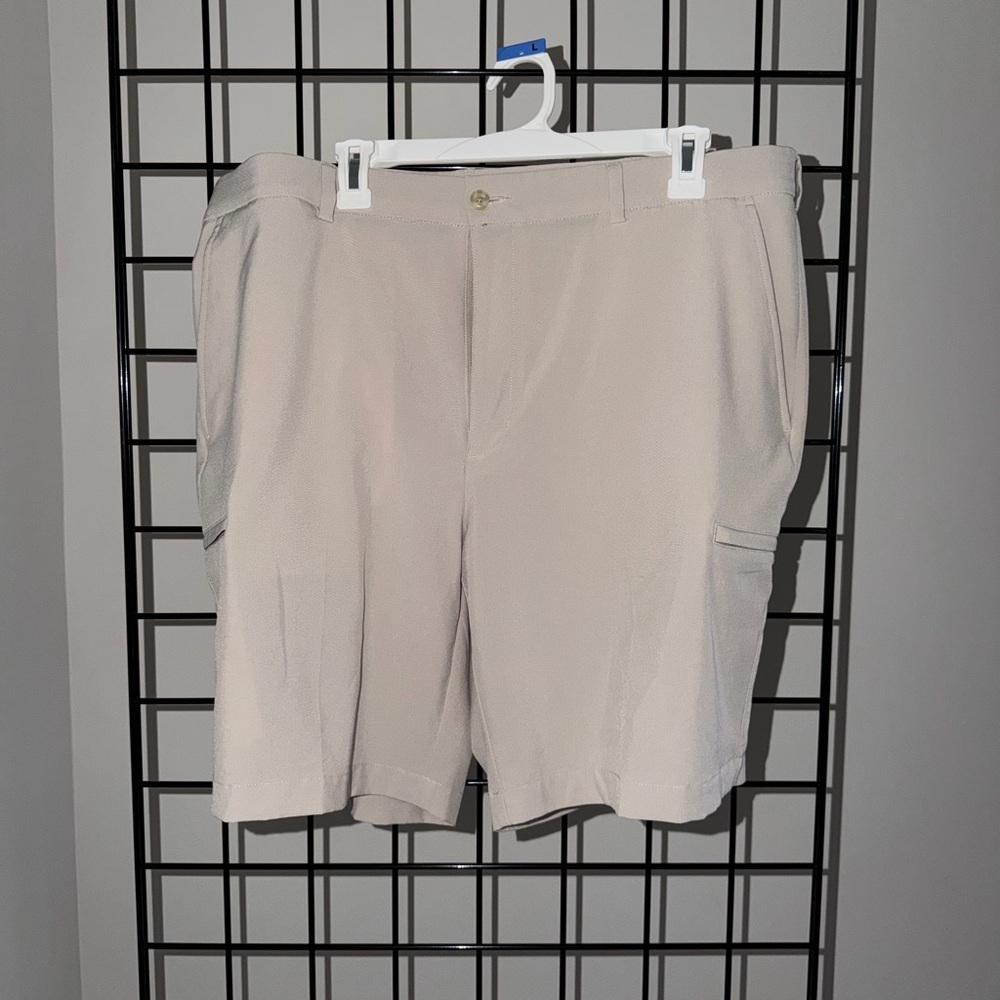 PGA Tour Men's Tan Flat Front Shorts